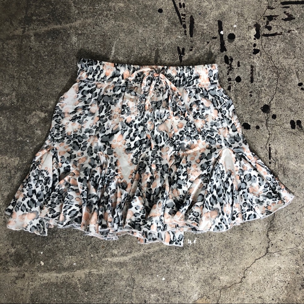 LF Indikah Leopard Print Mini Skirt